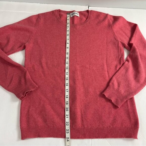 BRORA Scottish Cashmere Pink Long Sleeve Crewneck Sweater Jumper - Picture 11 of 11